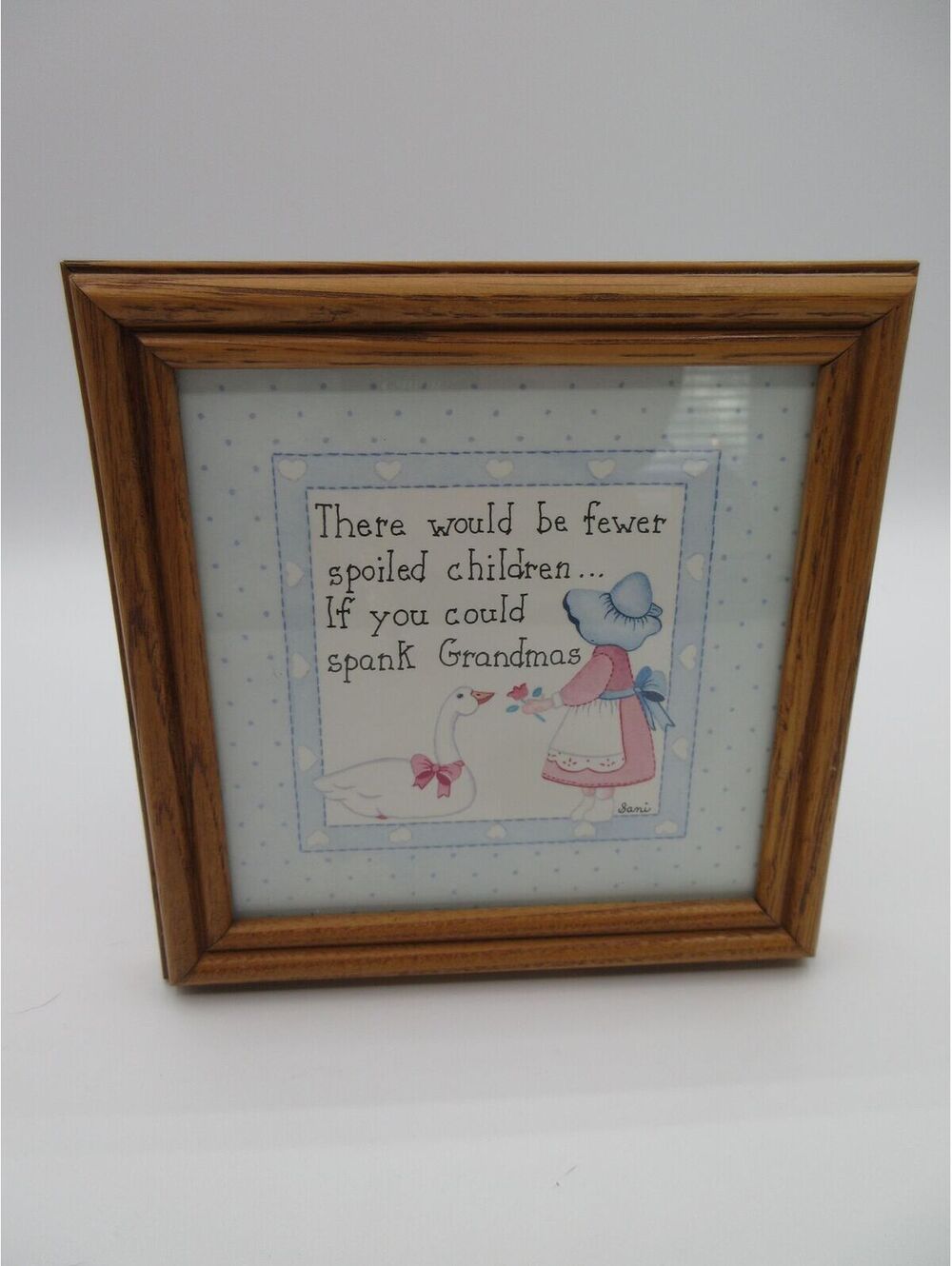 16. Vintage Grandma Goose Framed Wall Art Country Cottage Decor